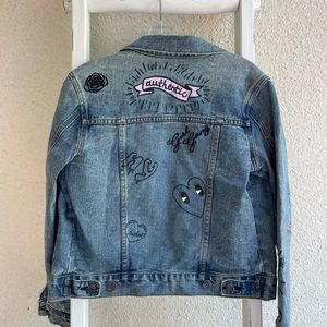 Forever 21 Unique Doodle Jean Jacket / NWOT